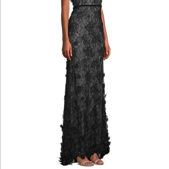 Mac Duggal Beaded & Embroidered Lace Gown - Picture 3 of 5